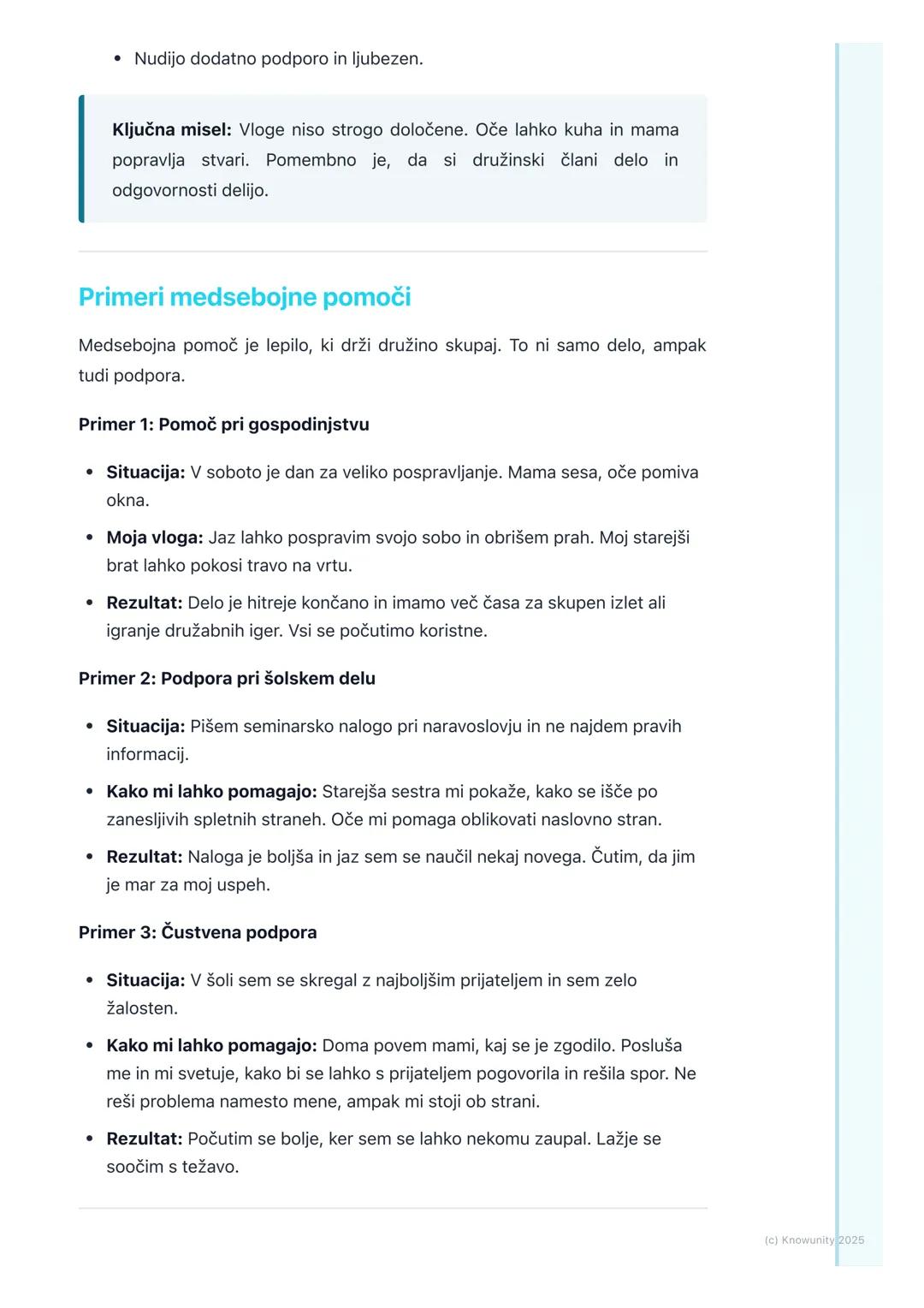 # Družina - moja prva skupnost

## Družina kot naša prva skupnost

Družina je prva skupnost, v katero se rodimo. Je kot majhna ekipa, kjer s