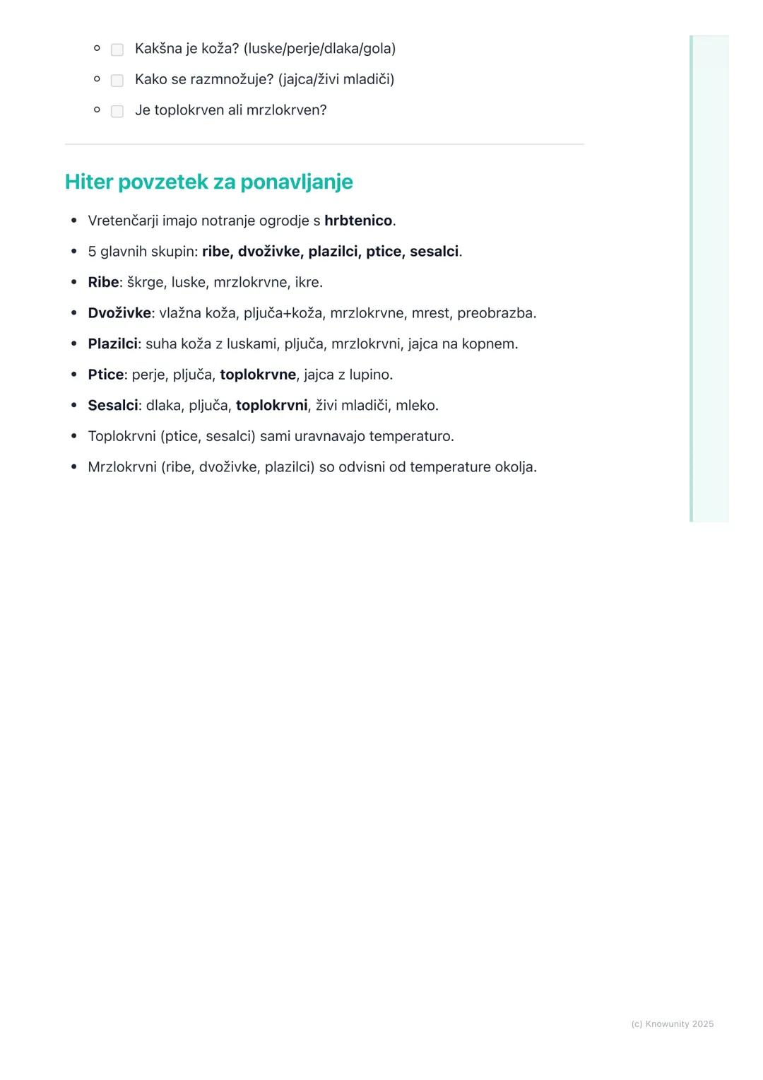 # Vretenčarji – živali s hrbtenico

Kaj so vretenčarji?

Vretenčarji so skupina živali, ki imajo notranje ogrodje iz kosti ali hrustanca.
Na