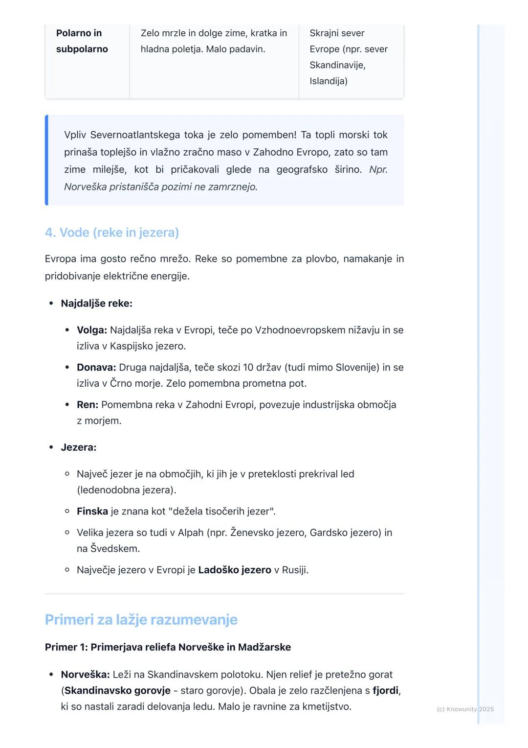 # Lega, velikost in naravne
značilnosti Evrope

Splošne značilnosti Evrope

Evropa je ena od sedmih celin. Je druga najmanjša po površini (m