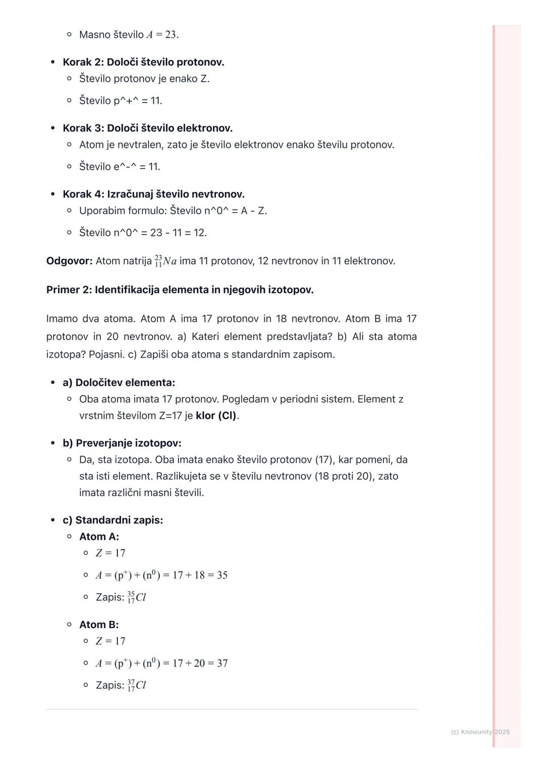 # Zgradba atoma

## Osnove zgradbe atoma

Atom je osnovni gradnik snovi. Vse okoli nas je sestavljeno iz atomov. Zgradba
atoma določa, kako 