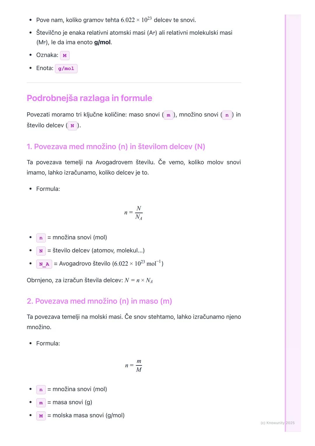 # Množina snovi in mol

Uvod v množino snovi

Atomi in molekule so izjemno majhni in jih je nemogoče šteti posamično. V
kemiji delamo z ogro