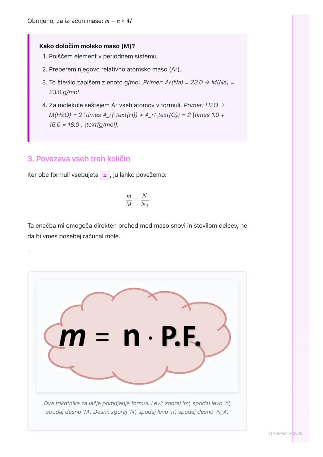# Množina snovi in mol

Uvod v množino snovi

Atomi in molekule so izjemno majhni in jih je nemogoče šteti posamično. V
kemiji delamo z ogro
