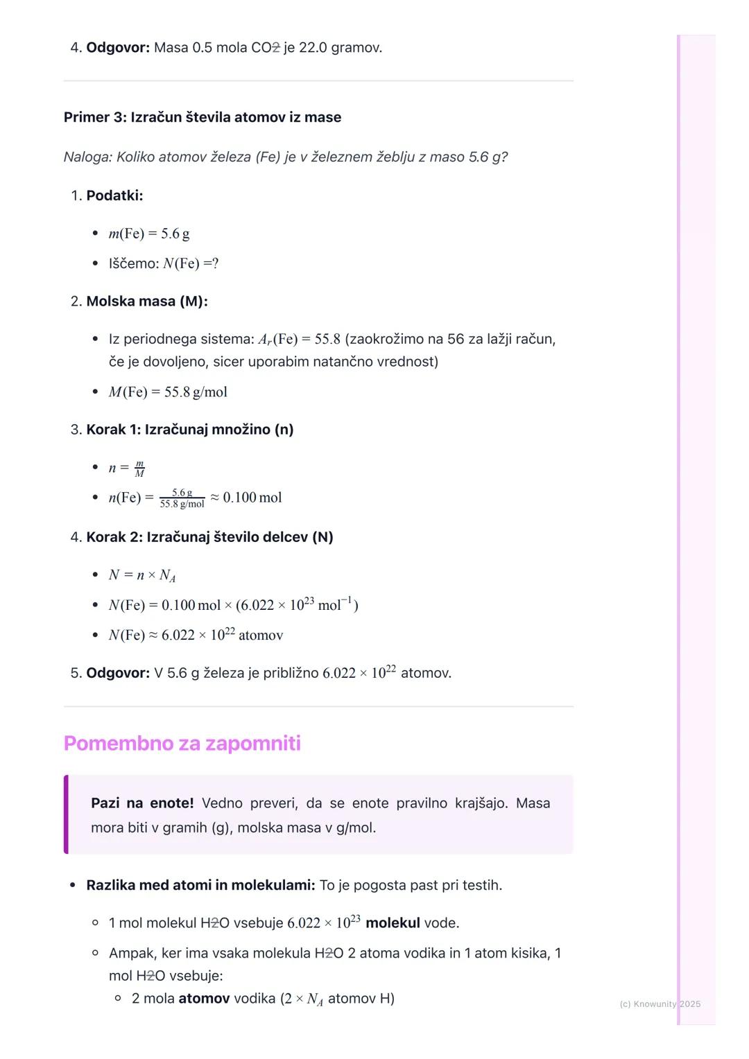 # Množina snovi in mol

Uvod v množino snovi

Atomi in molekule so izjemno majhni in jih je nemogoče šteti posamično. V
kemiji delamo z ogro