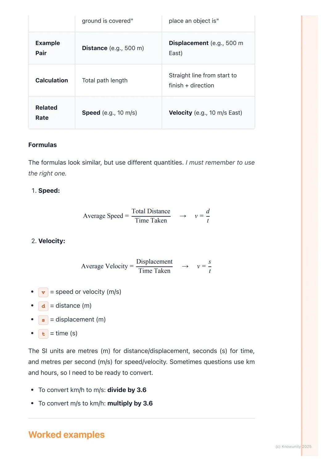 # Distance, Displacement, Speed and Velocity

Introduction to motion

This section is all about describing how things move. It's the foundat