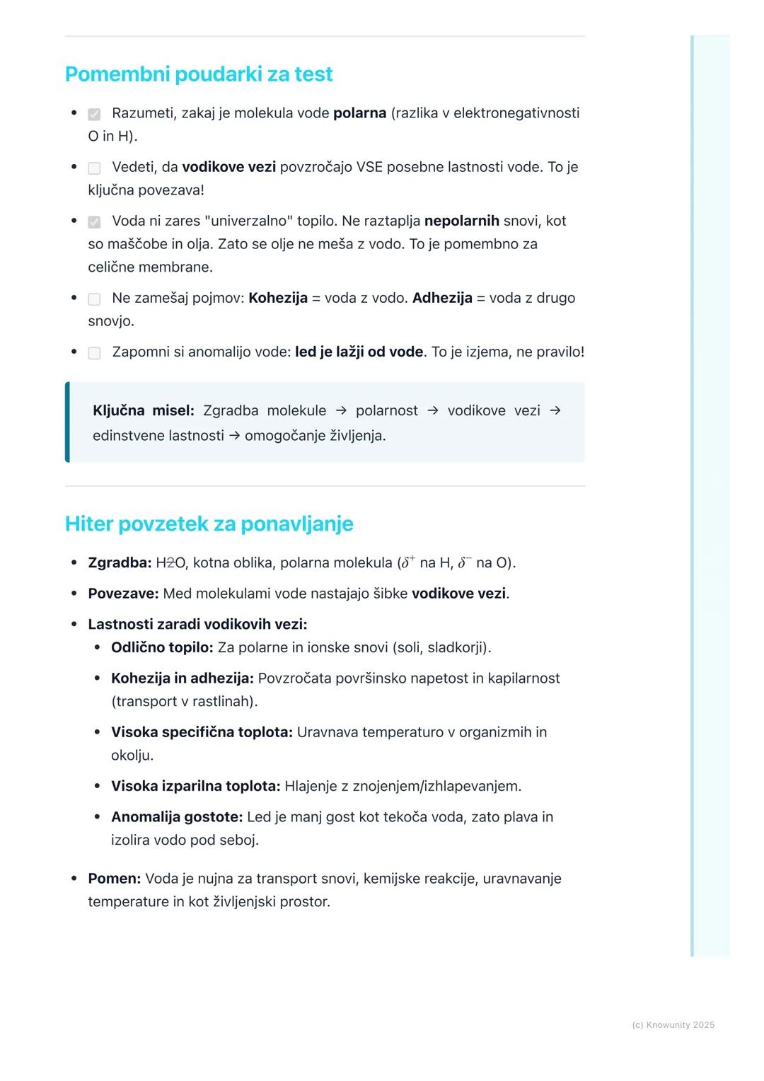 # Voda - topilo življenja

Uvod v vodo kot topilo življenja

Voda je najpomembnejša snov za življenje na Zemlji. Sestavlja približno 70-95
%