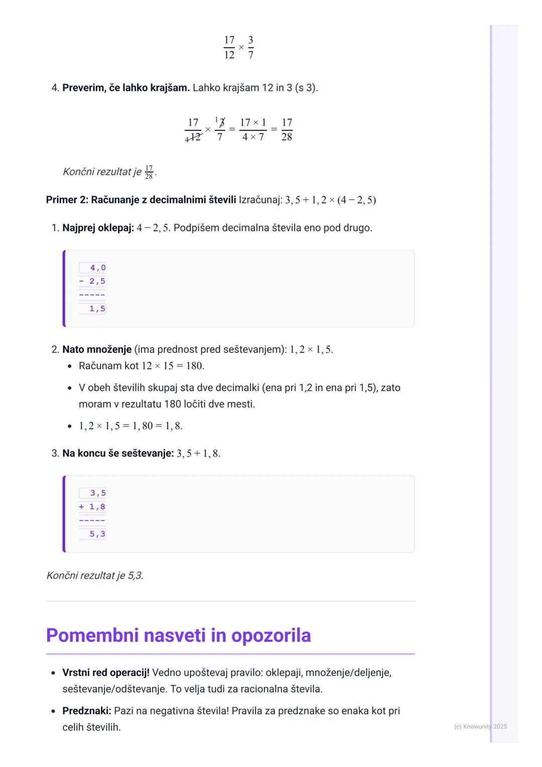 # Racionalna števila

Uvod v racionalna števila

Racionalna števila so vsa števila, ki jih lahko zapišemo kot ulomek. To pomeni, da
vključuj