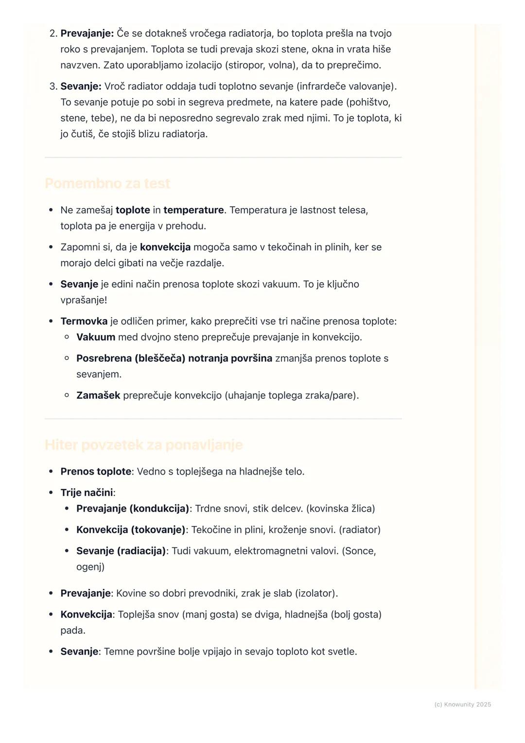 # Prenos toplote

Uvod v prenos toplote

Toplota se vedno prenaša spontano s telesa z višjo temperaturo na telo z nižjo
temperaturo. Nikoli 