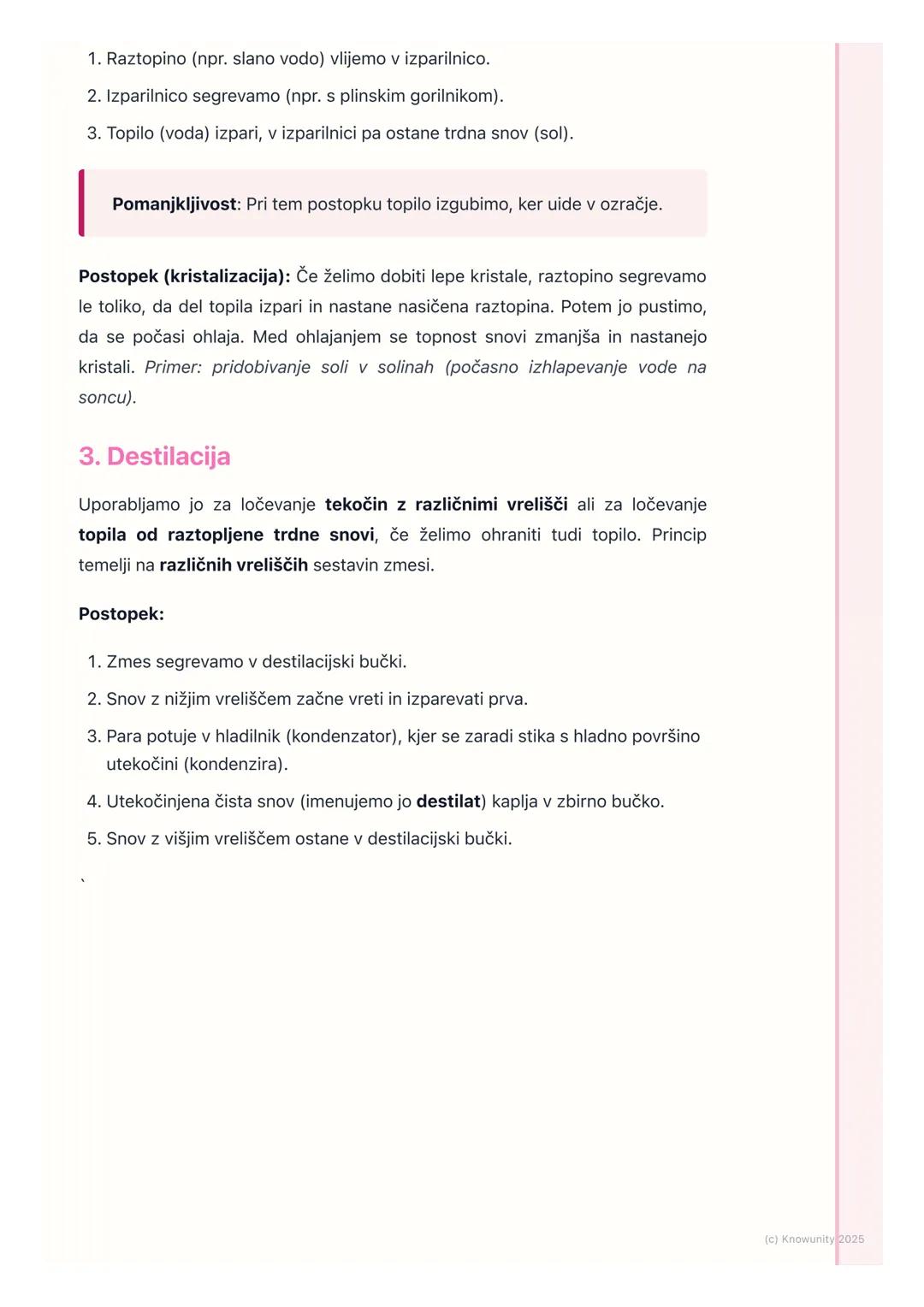 # Ločevanje zmesi

## Uvod v ločevanje zmesi

Zmesi so povsod okoli nas (zrak, morska voda, solata...). V kemiji pogosto
potrebujemo čiste s