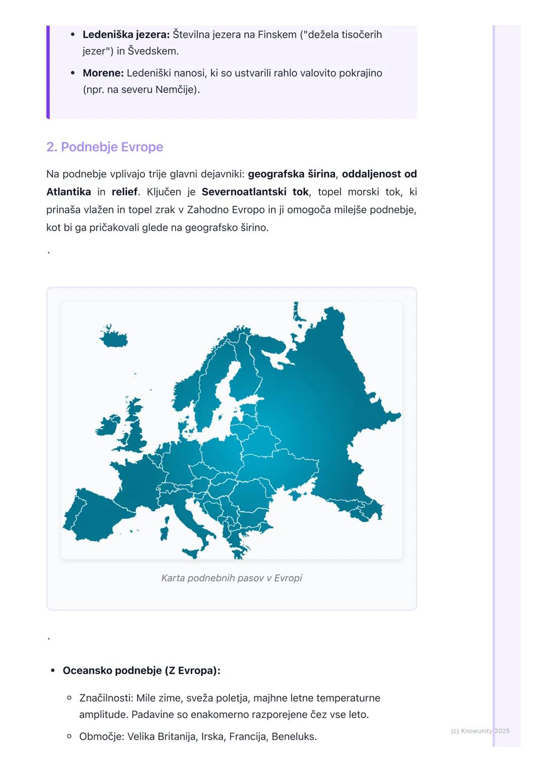 # Fizičnogeografske značilnosti
Evrope

Uvod v fizičnogeografske značilnosti Evrope

Evropa je kljub svoji majhnosti reliefno, podnebno in r