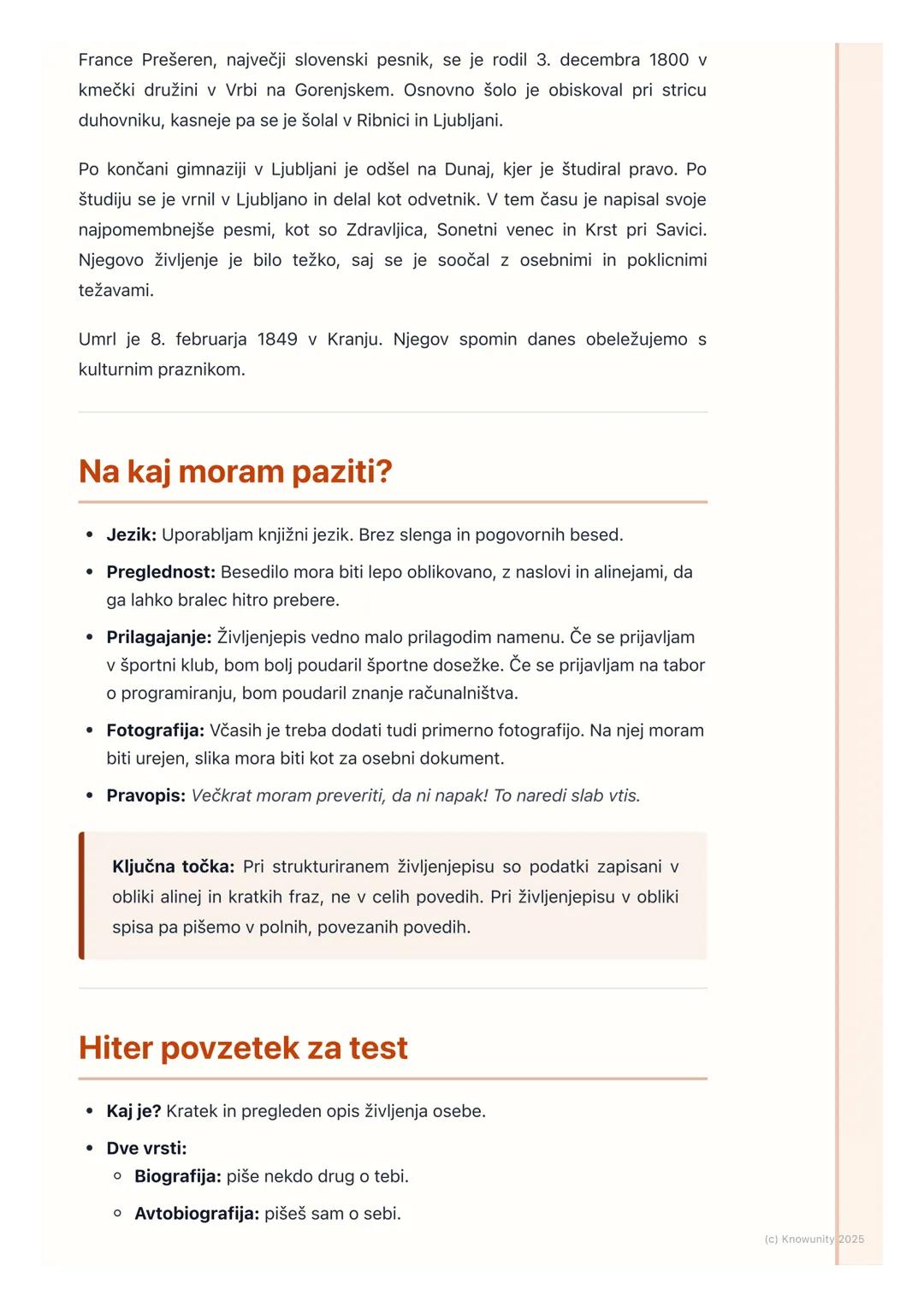 # Življenjepis

Kaj je življenjepis?

Življenjepis je besedilo, v katerem so na kratko in pregledno predstavljeni
najpomembnejši podatki o ž