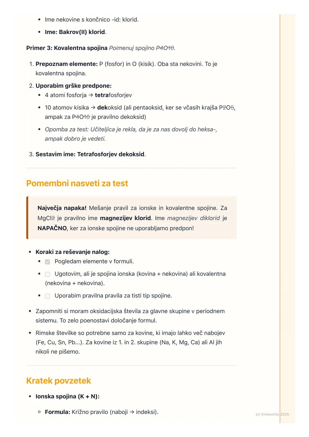 # Kemične formule in
poimenovanje spojin

Uvod v kemijske formule in poimenovanje

Kemična formula je kot "recept" za kemijsko spojino. Pove