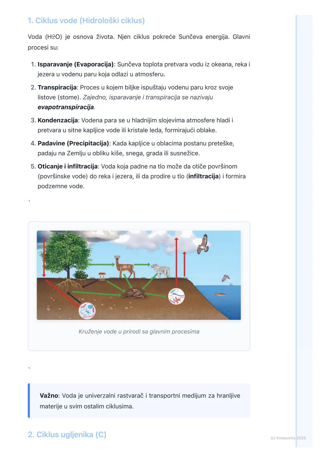 # Biogeohemijski ciklusi

Uvod u biogeohemijske cikluse

Biogeohemijski ciklusi predstavljaju kretanje i transformaciju hemijskih
elemenata 