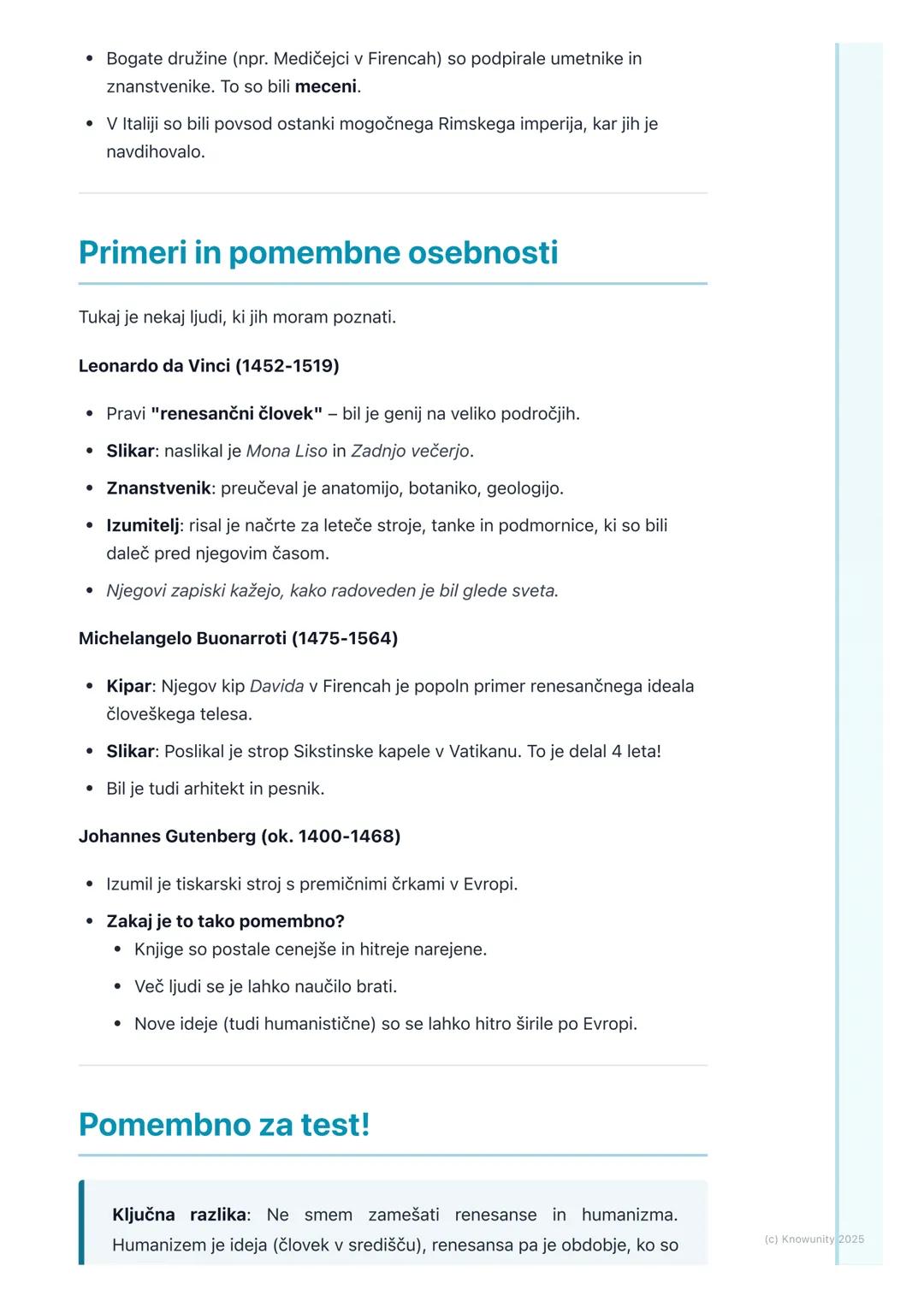 # Kaj sta renesansa in
humanizem

Uvod: nov pogled na svet

Po srednjem veku, ko je bila vera najpomembnejša, so ljudje začeli razmišljati
d