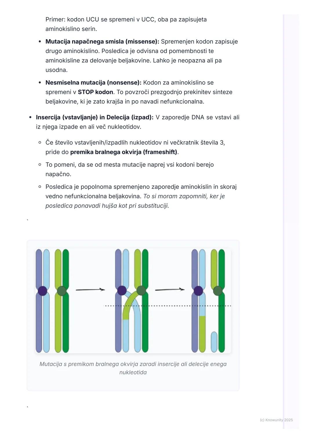 # Mutacije

Kaj so mutacije?

Mutacije so trajne spremembe v zaporedju nukleotidov v molekuli DNA. So
temeljni vir genetske raznolikosti, ki