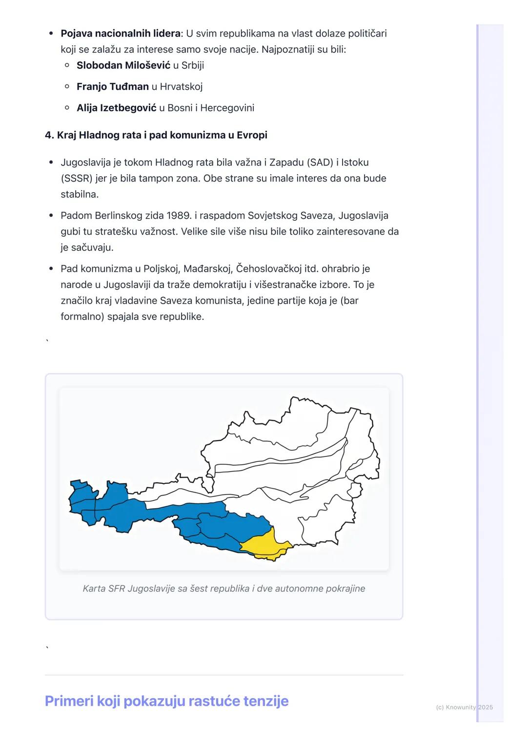 # Uzroci raspada Jugoslavije

Uvod u raspad Jugoslavije

Socijalistička Federativna Republika Jugoslavija (SFRJ) je bila država koja je
post