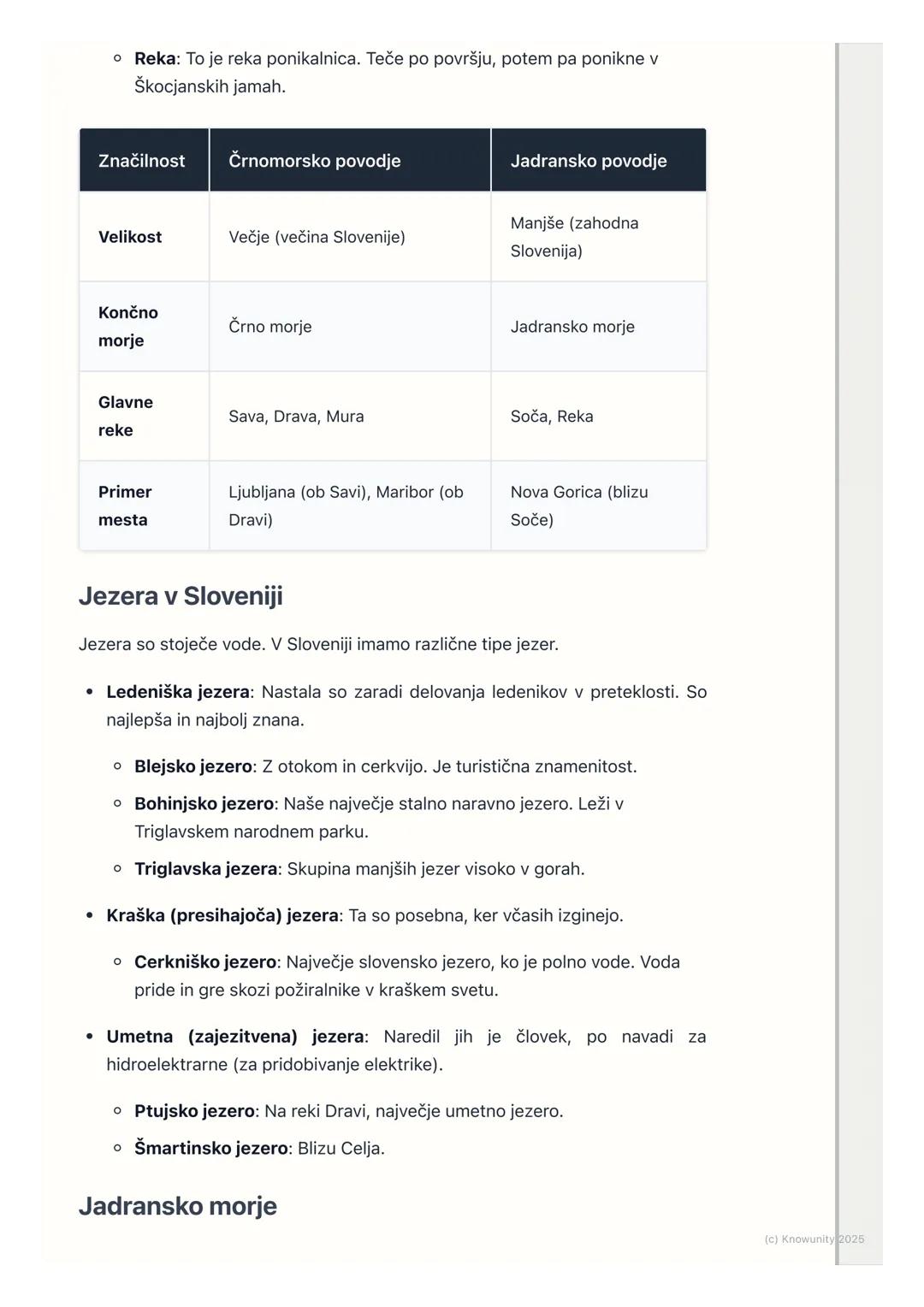 # Vode v Sloveniji (reke, jezera,
Jadransko morje)

Uvod v vode v Sloveniji

Slovenija ima zelo veliko vode, zato jo včasih imenujemo tudi "