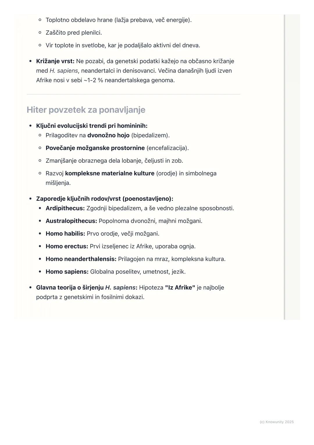 # Evolucija človeka

Pregled evolucije človeka

Evolucija človeka je proces, ki opisuje nastanek in razvoj naše vrste, Homo
sapiens, iz zgod