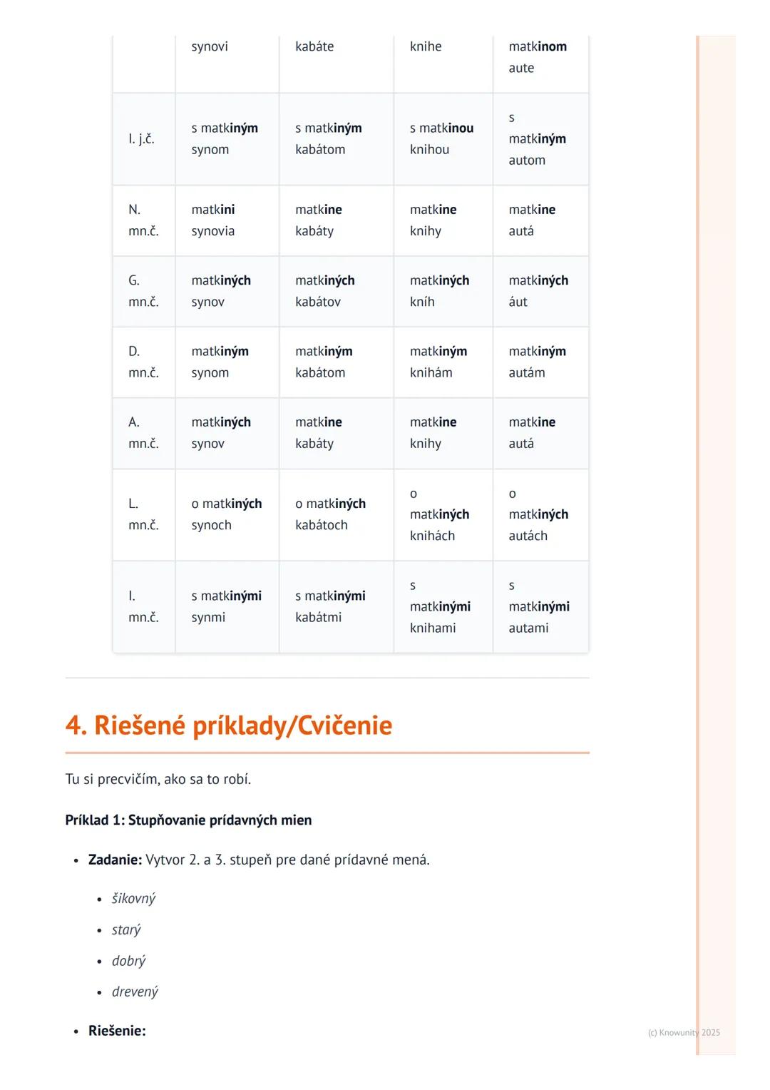 # Prídavné mená

## 1. Úvod do prídavných mien

Prídavné mená sú veľmi dôležité slová v slovenčine. Pomáhajú nám opisovať
podstatné mená čiž