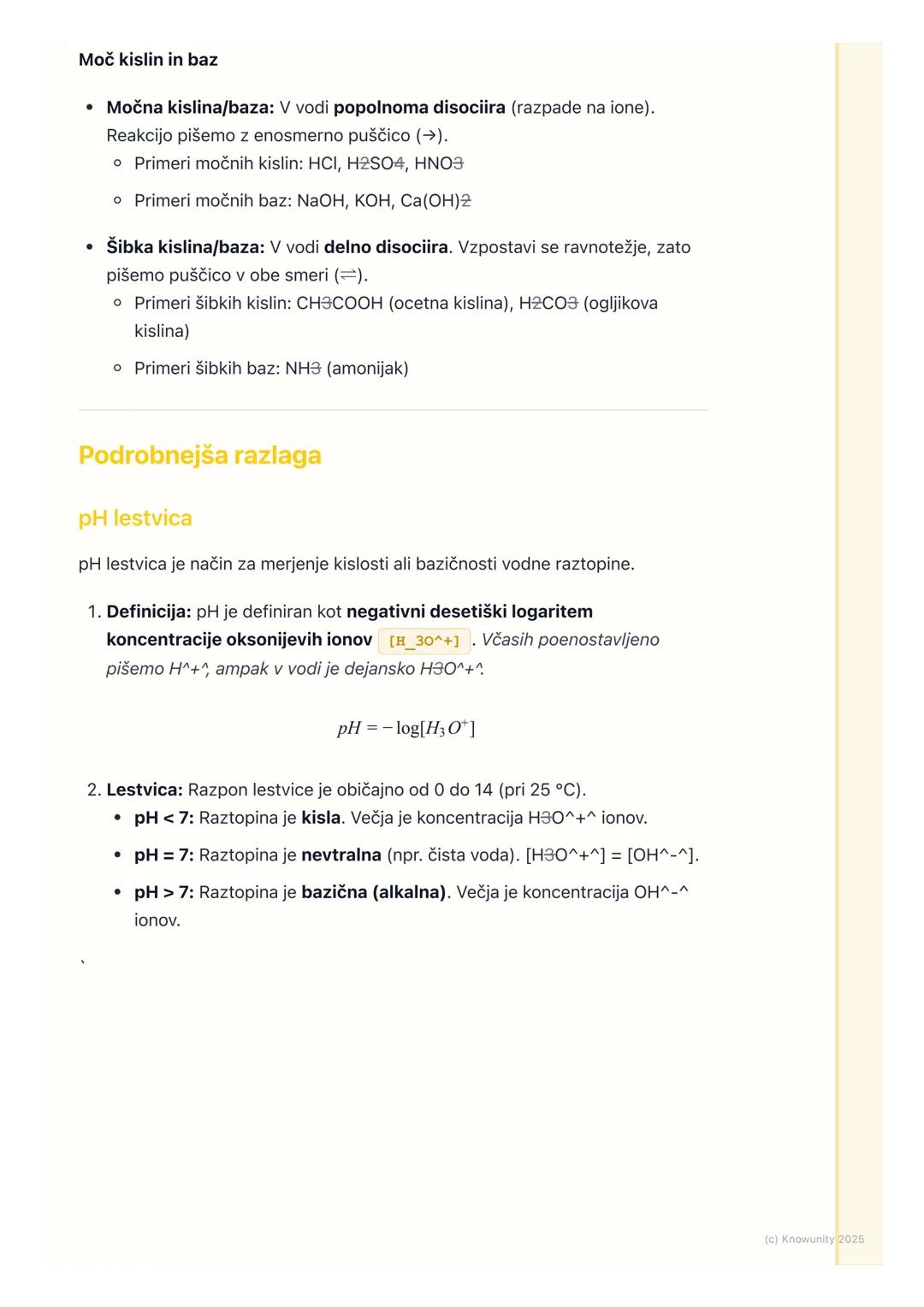 # Kisline, baze in pH

Uvod v kisline in baze

Kisline in baze so povsod okoli nas. Najdemo jih v hrani (npr. citronska kislina v
limoni, oc