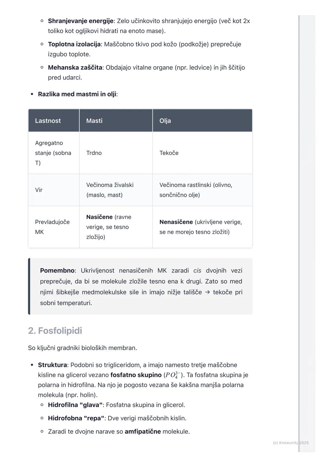 # Lipidi

Splošni pregled lipidov

Lipidi so velika in raznolika skupina organskih molekul, ki so značilne predvsem
po svoji hidrofobnosti s