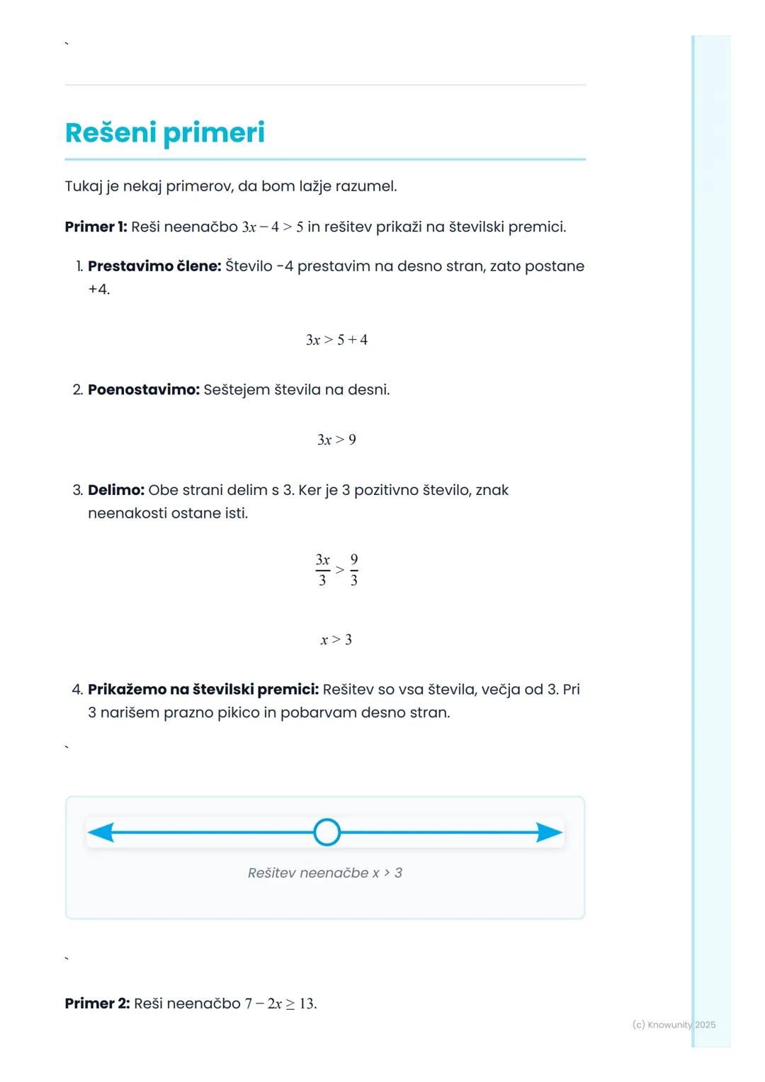 # Linearne neenačbe

## Kaj so linearne neenačbe?

Linearne neenačbe so podobne linearnim enačbam, ampak namesto
znaka za je enako (=) upora