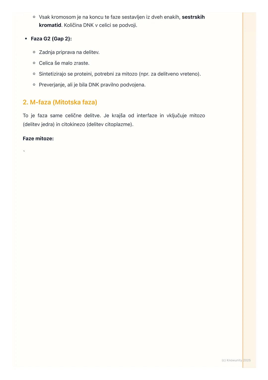 # Celični cikel in mitoza

Celični cikel in mitoza

To je proces, kako celice živijo, rastejo in se delijo. Zelo pomembno za rast
organizmov