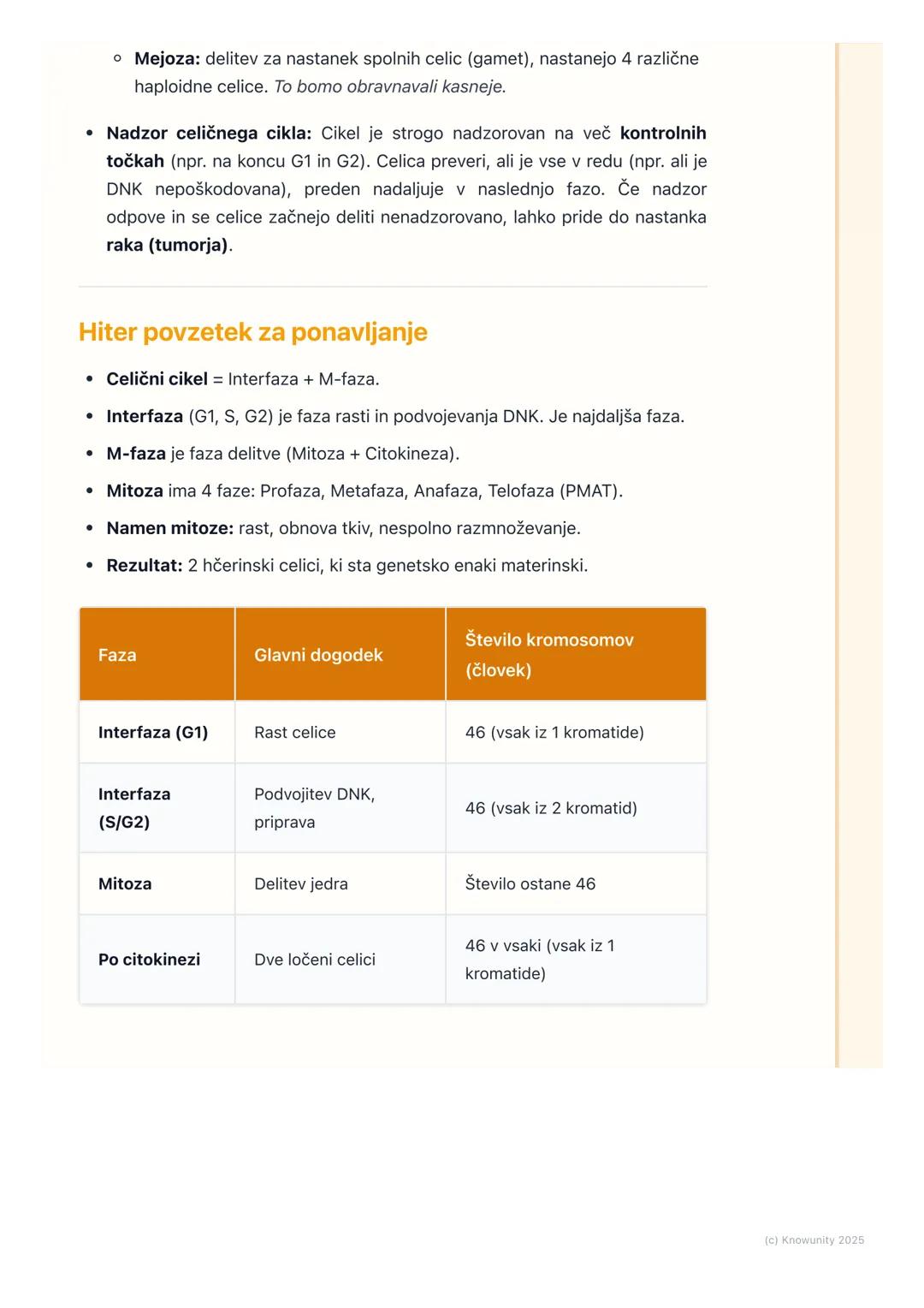 # Celični cikel in mitoza

Celični cikel in mitoza

To je proces, kako celice živijo, rastejo in se delijo. Zelo pomembno za rast
organizmov