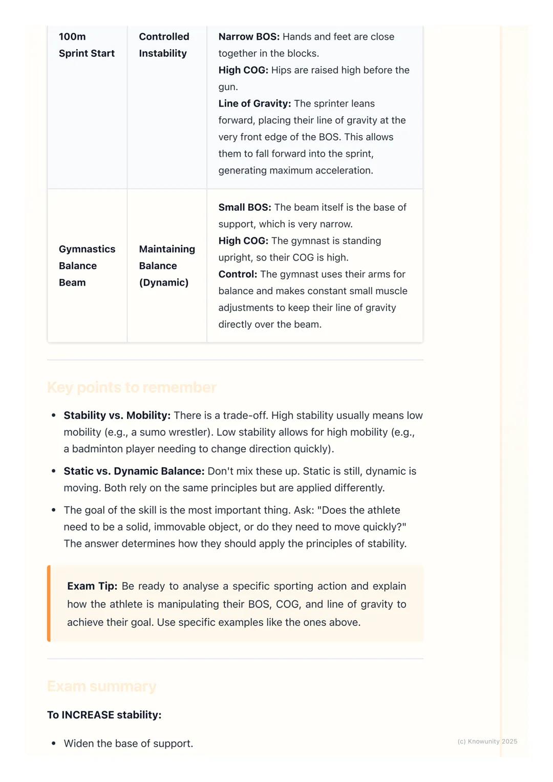 # Stability and Balance

Introduction to stability and balance

Stability and balance are key principles in biomechanics that affect almost
