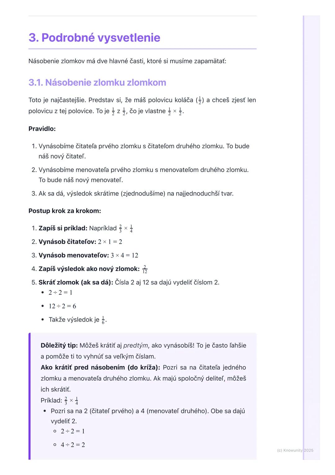 # Násobenie zlomkov

## 1. Úvod do násobenia zlomkov

Ahojte! Dnes si prejdeme násobenie zlomkov, čo je super dôležité pre testy z
matematik