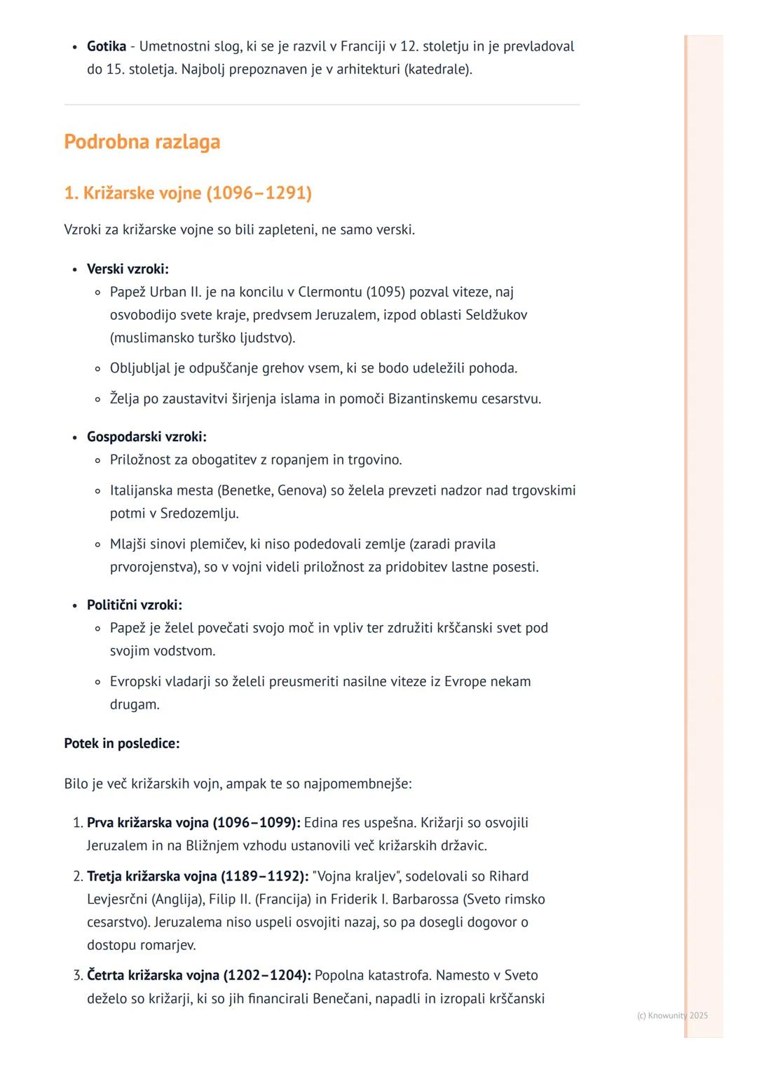 # Visoki srednji vek: Križarske vojne,
mesta in kultura

Visoki srednji vek: pregled obdobja

Visoki srednji vek (približno od 11. do 13. st