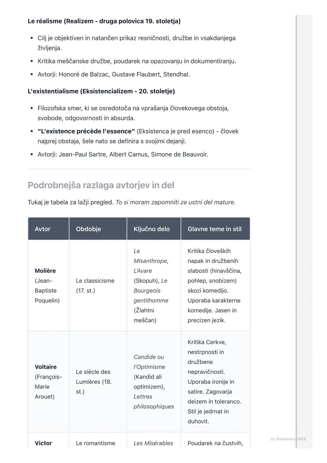 # Ključni avtorji in dela (Auteurs
et œuvres clés)

Uvod v pregled ključnih avtorjev

Za razumevanje francoske književnosti je nujno poznati