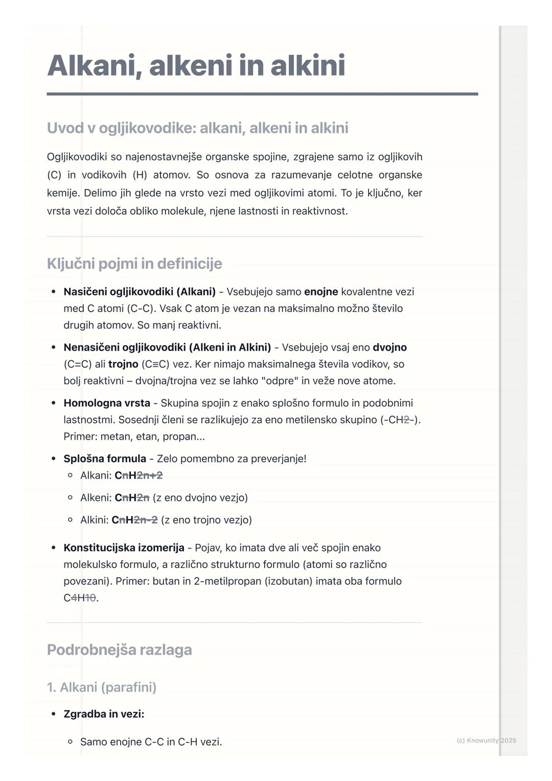 # Alkani, alkeni in alkini

Uvod v ogljikovodike: alkani, alkeni in alkini

Ogljikovodiki so najenostavnejše organske spojine, zgrajene samo