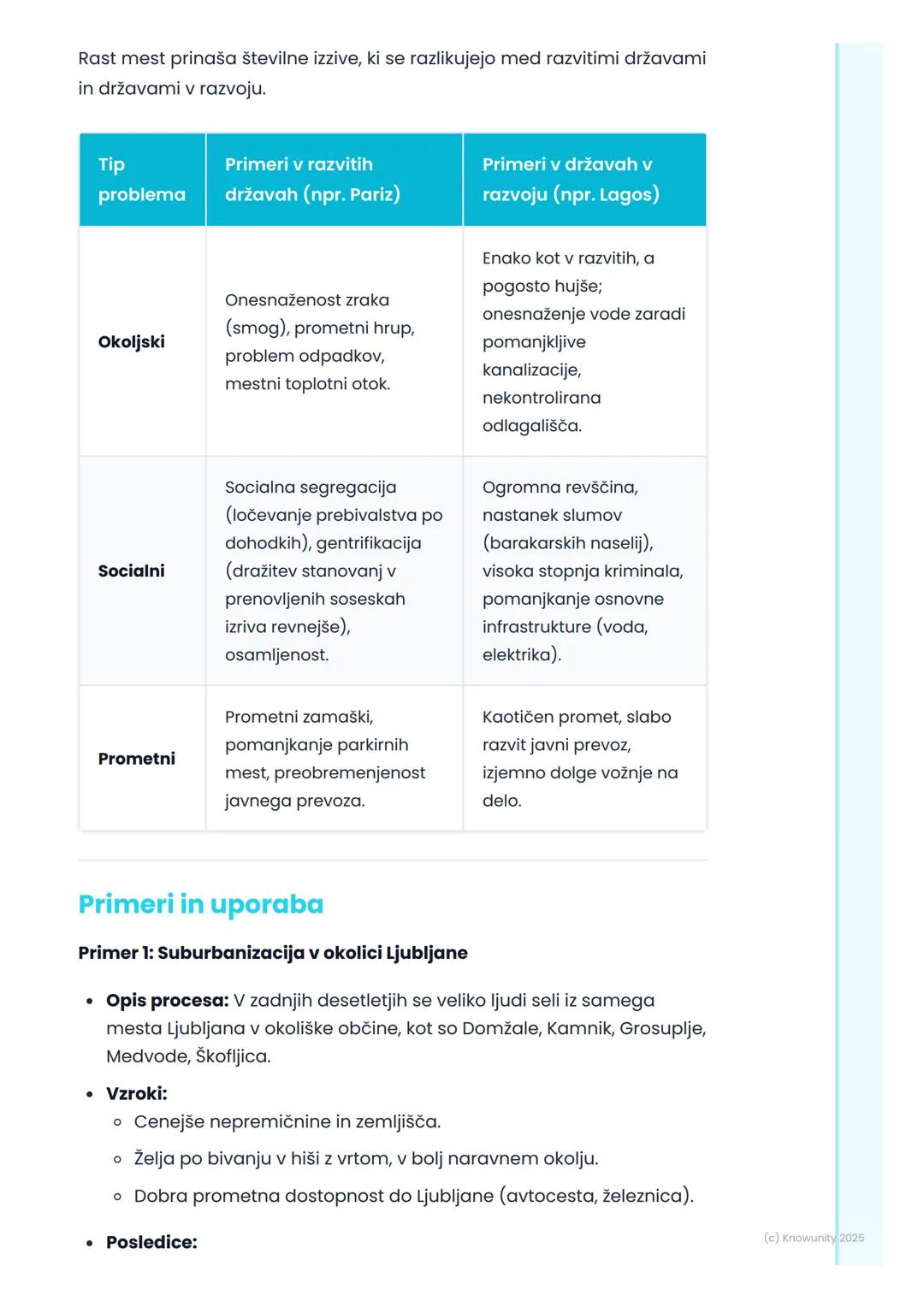 # Naselja in urbanizacija

## Uvod v naselja in urbanizacijo

Naselja so prostori, kjer ljudje živijo in delajo. So osrednji predmet
preučev