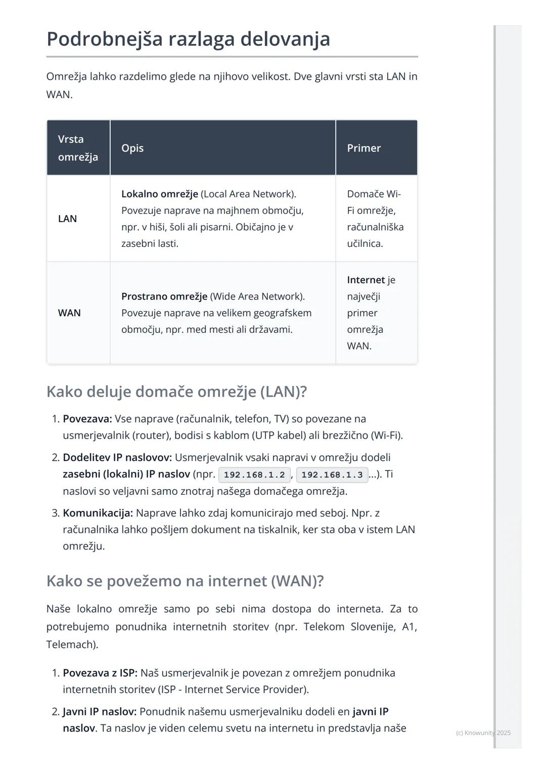 # Računalniška omrežja in
internet

Uvod v računalniška omrežja

Računalniško omrežje je v bistvu skupina dveh ali več med seboj povezanih
r