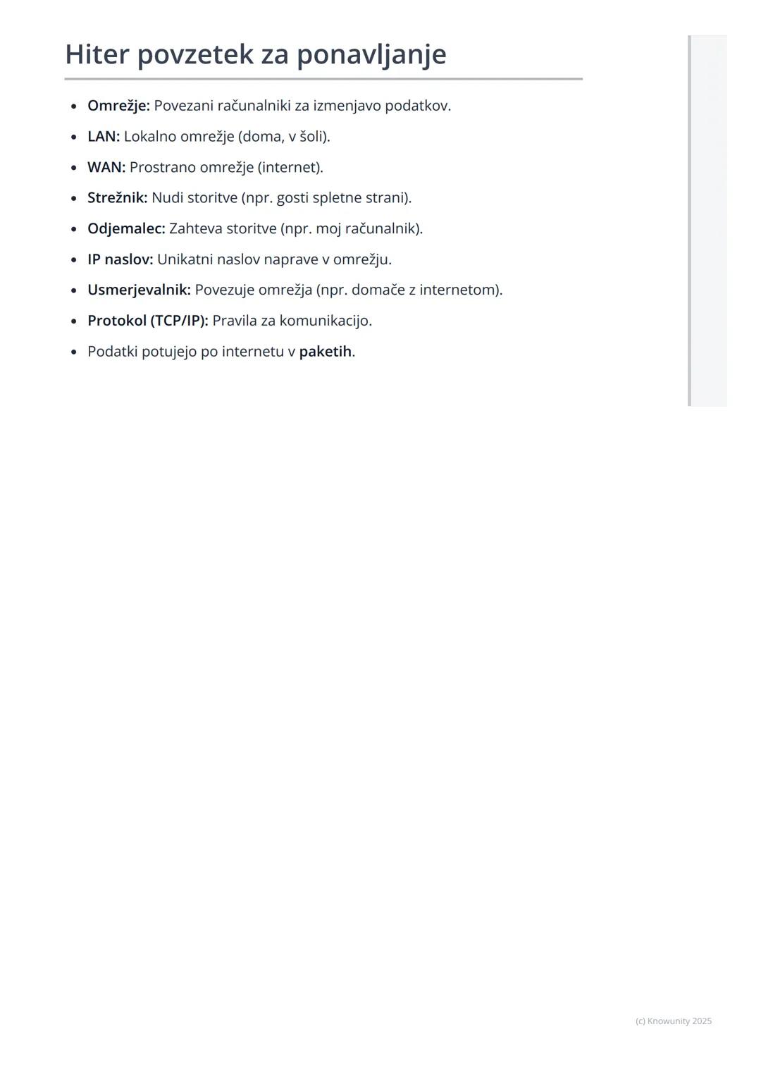 # Računalniška omrežja in
internet

Uvod v računalniška omrežja

Računalniško omrežje je v bistvu skupina dveh ali več med seboj povezanih
r