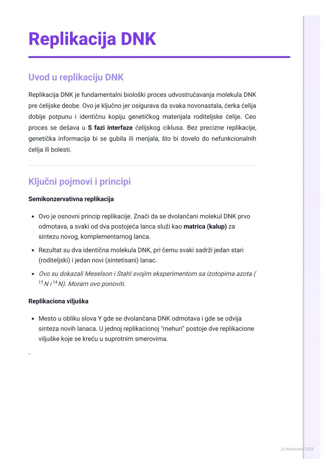 # Replikacija DNK

Uvod u replikaciju DNK

Replikacija DNK je fundamentalni biološki proces udvostručavanja molekula DNK
pre ćelijske deobe.