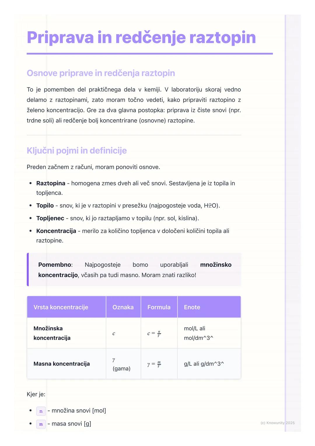 # Priprava in redčenje raztopin

Osnove priprave in redčenja raztopin

To je pomemben del praktičnega dela v kemiji. V laboratoriju skoraj v