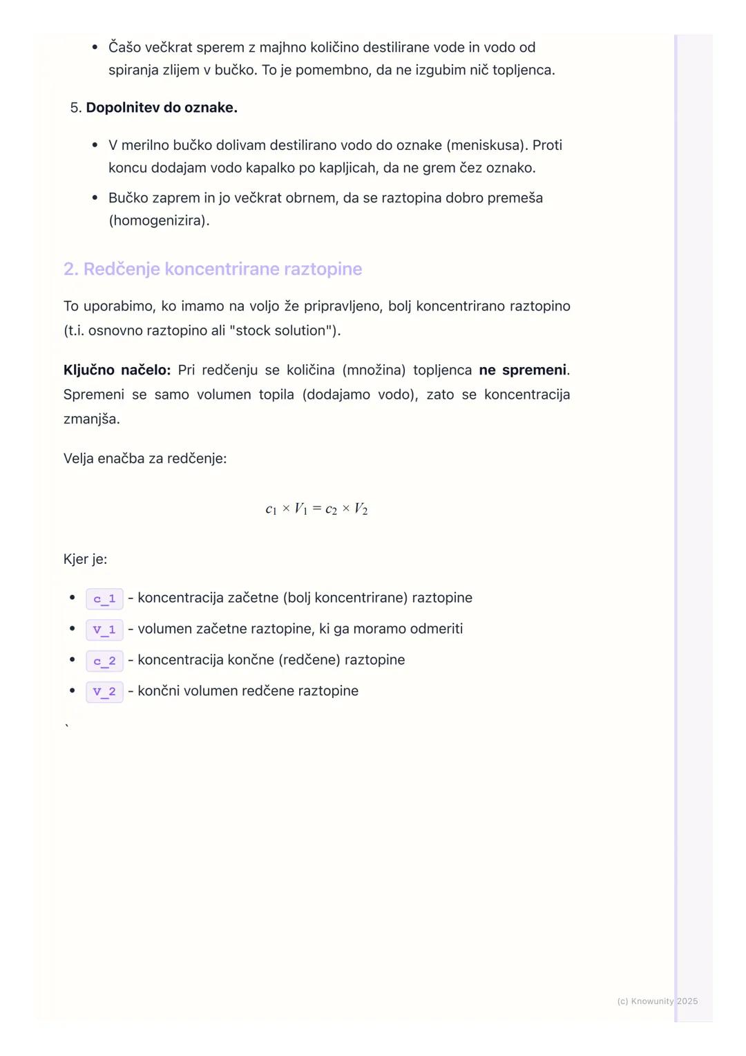 # Priprava in redčenje raztopin

Osnove priprave in redčenja raztopin

To je pomemben del praktičnega dela v kemiji. V laboratoriju skoraj v