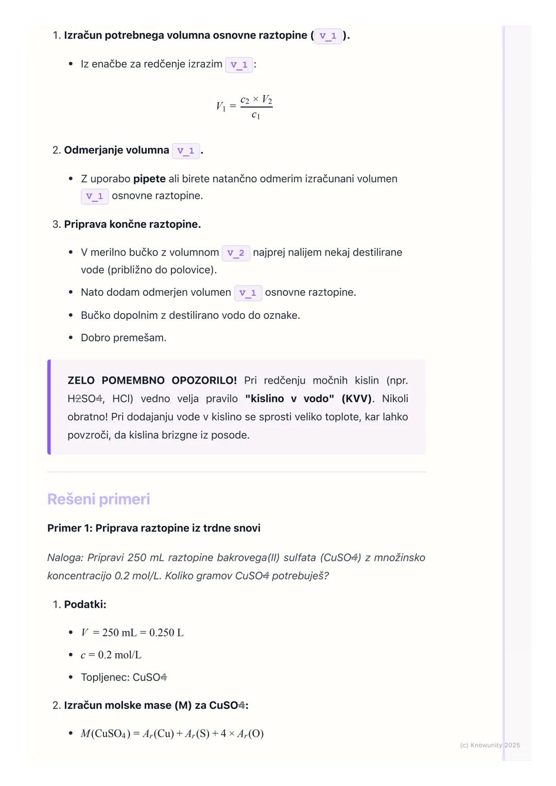 # Priprava in redčenje raztopin

Osnove priprave in redčenja raztopin

To je pomemben del praktičnega dela v kemiji. V laboratoriju skoraj v