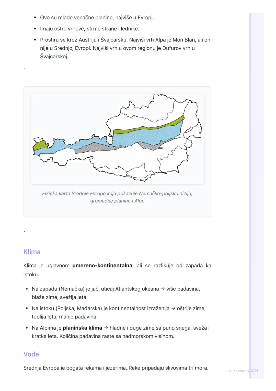 # Srednja Evropa

Uvod i položaj Srednje Evrope

Srednja Evropa se nalazi u centralnom delu našeg kontinenta. Zbog svog
položaja, ona je važ