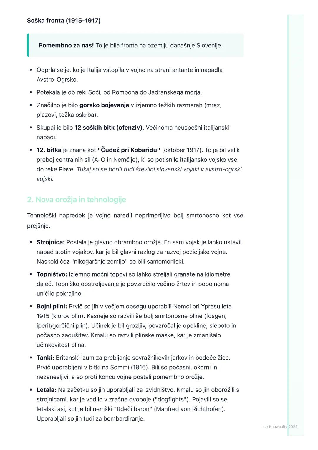 # Potek vojne: fronte, nova
orožja in totalna vojna

Potek vojne: fronte, nova orožja in totalna vojna

Prva svetovna vojna se ni končala hi