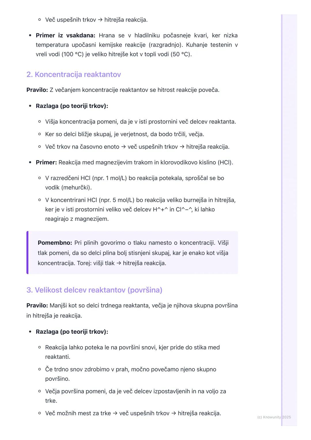 # Hitrost kemijskih reakcij

Kaj je hitrost kemijske reakcije?

Hitrost kemijske reakcije nam pove, kako hitro reaktanti izginejo oziroma ka