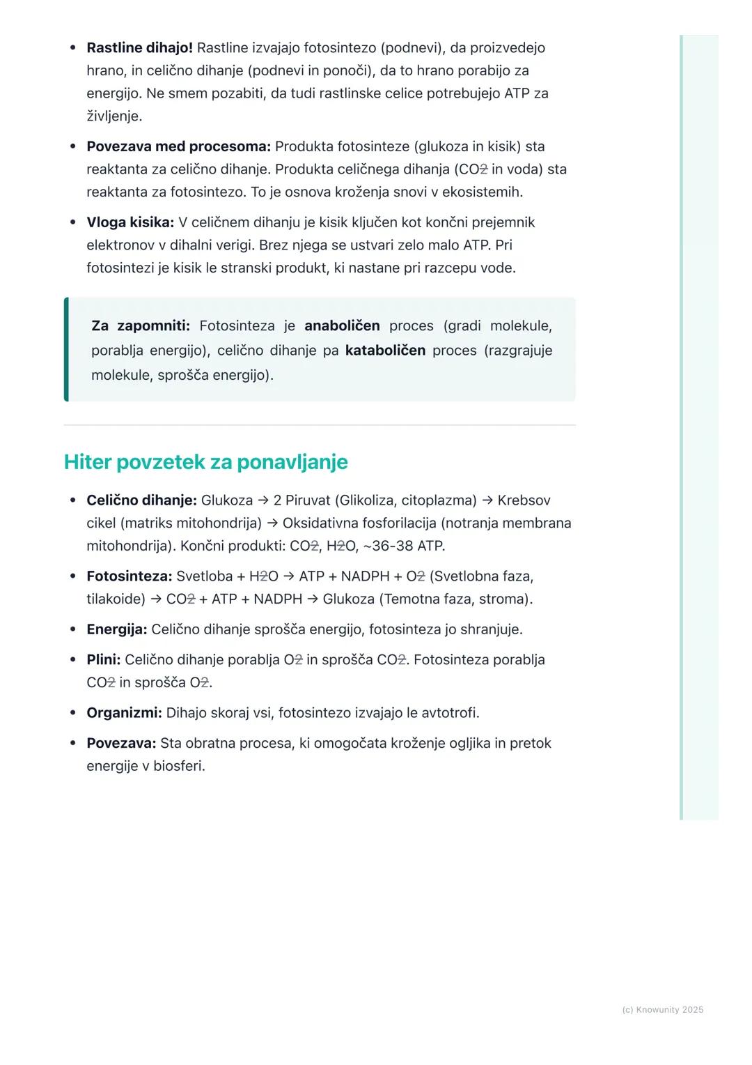 # Celično dihanje in fotosinteza

Pregled in uvod

Celično dihanje in fotosinteza sta dva ključna procesa za življenje na Zemlji.
Gre za pro