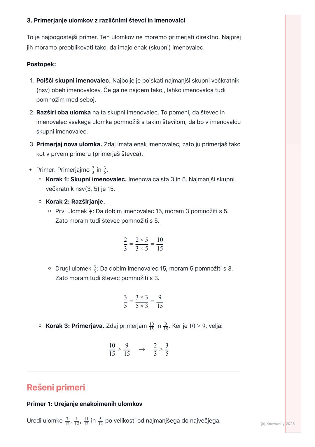 # Primerjanje in urejanje
ulomkov

Primerjanje in urejanje ulomkov

To je pomembno, da znamo primerjati, kdo je dobil večji kos torte ali pi