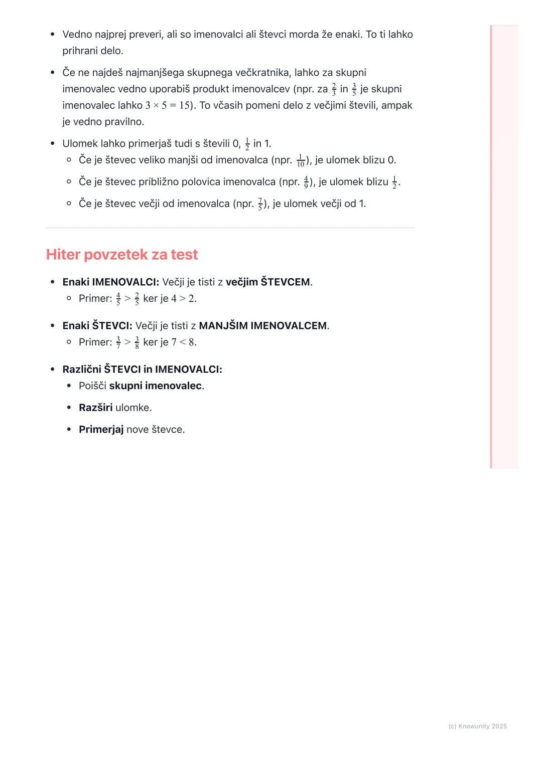 # Primerjanje in urejanje
ulomkov

Primerjanje in urejanje ulomkov

To je pomembno, da znamo primerjati, kdo je dobil večji kos torte ali pi