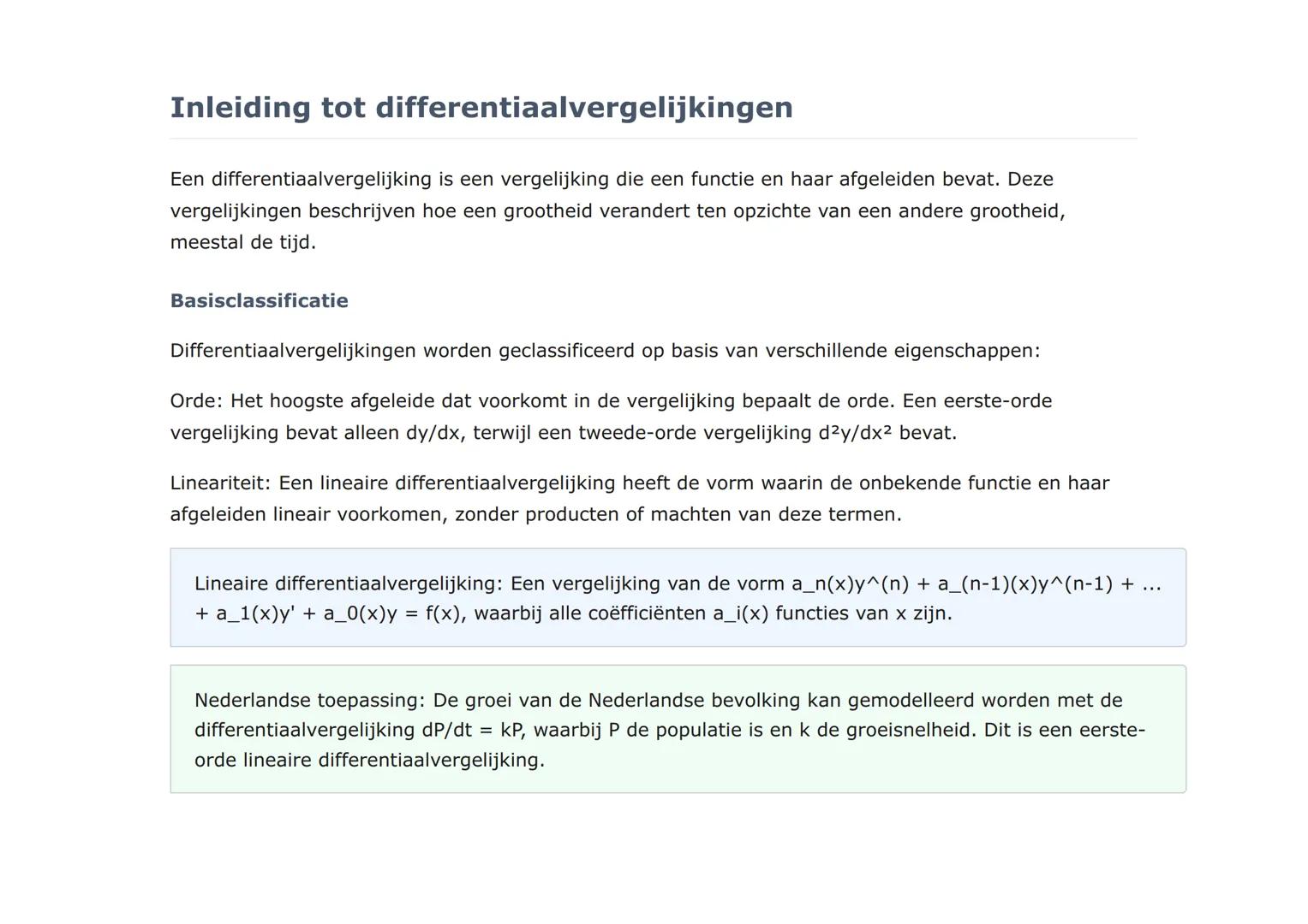Differentiaalvergelijkingen: Lineaire en niet-
lineaire vergelijkingen
Uitgebreide studie van lineaire en niet-lineaire differentiaalvergeli
