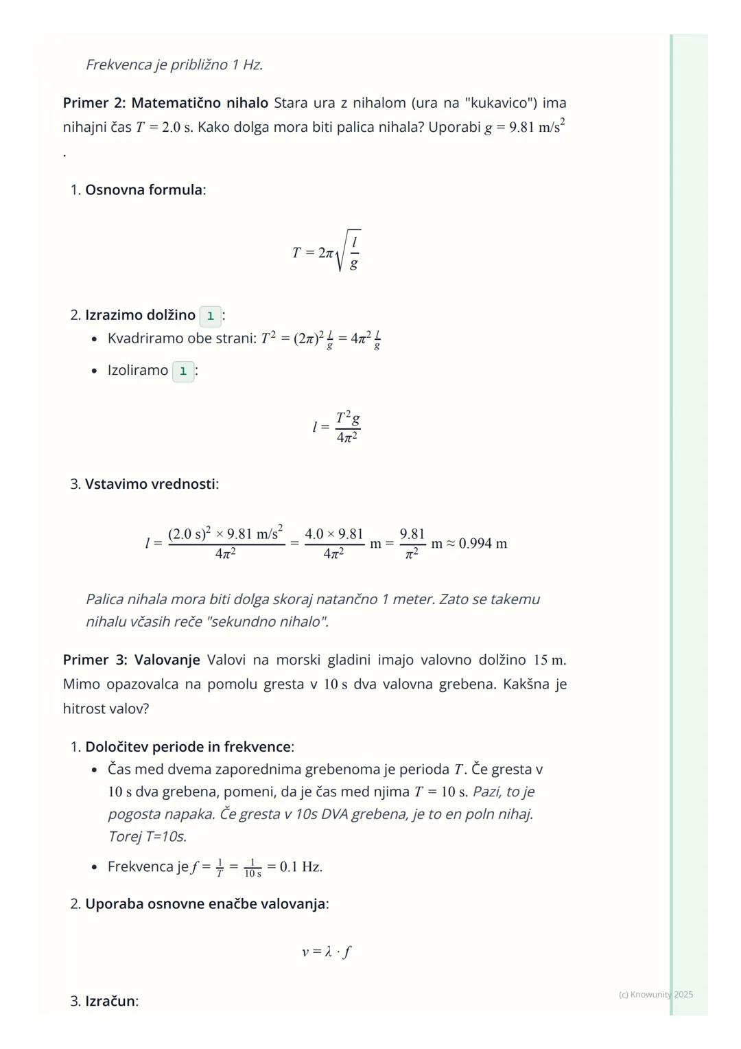 # Nihanje in valovanje

Uvod v nihanje in valovanje

Nihanje in valovanje sta dva temeljna pojava v fiziki, ki opisujeta periodična
gibanja.