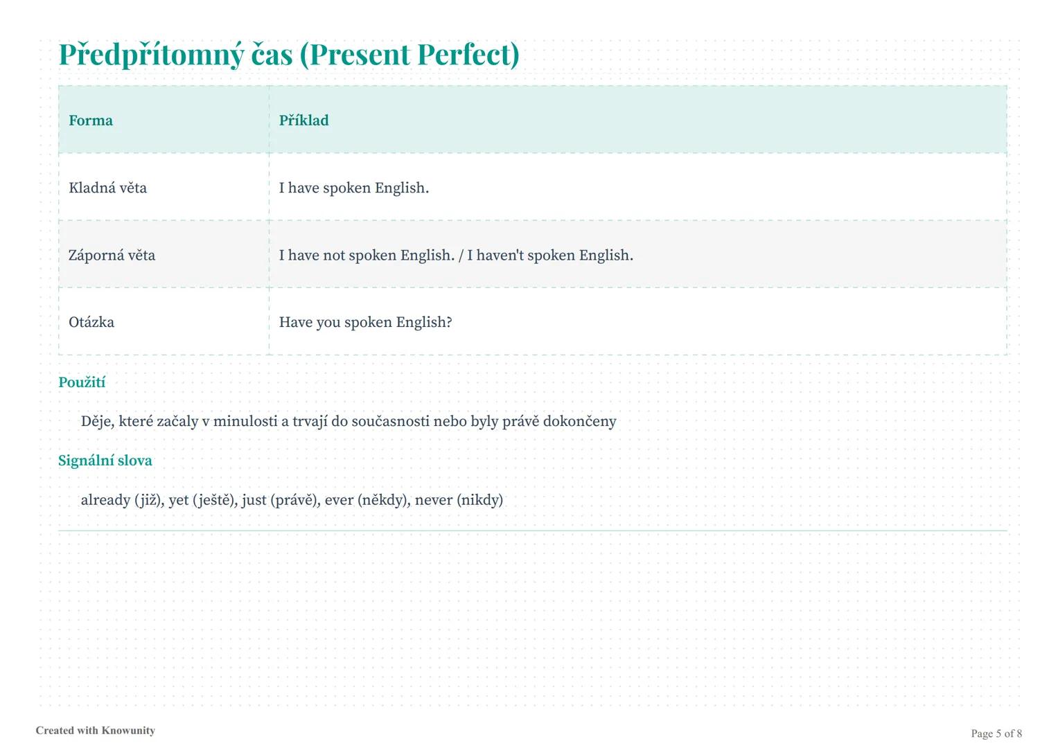 # Angličtina - přehled všech časů

Kompletní přehled všech důležitých anglických časů na jedné stránce.

# Přehled anglických časů (tenses)

