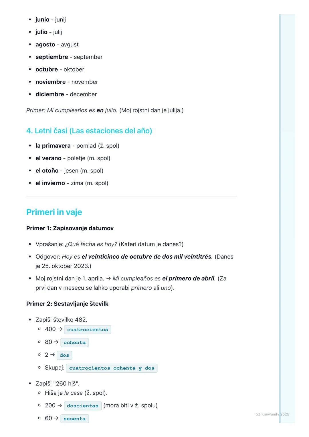 # Številke, dnevi v tednu in
meseci

Pregled osnov

To so osnove za vsako komunikacijo. Moram jih znati za določanje datumov,
starosti, cen 