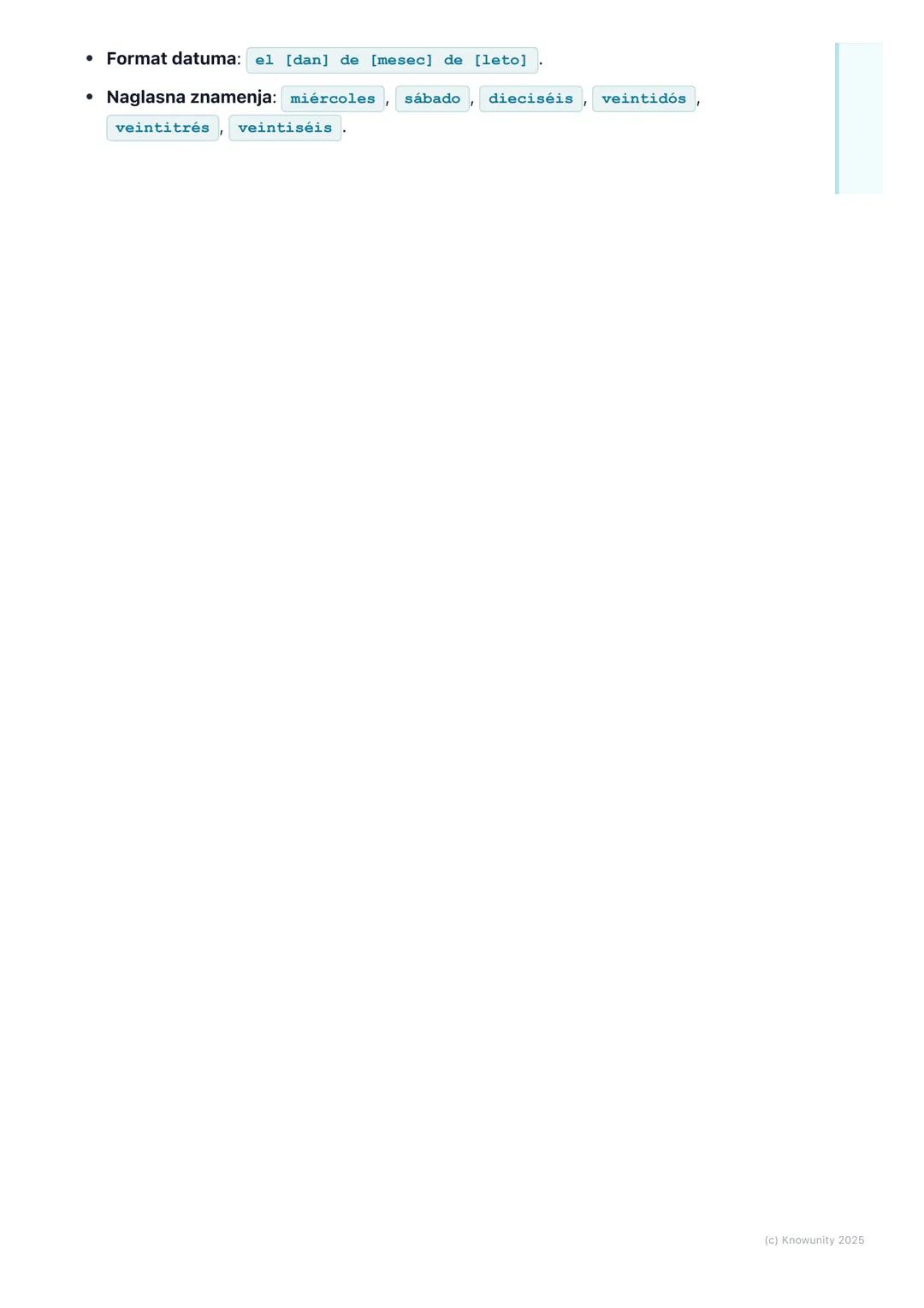 # Številke, dnevi v tednu in
meseci

Pregled osnov

To so osnove za vsako komunikacijo. Moram jih znati za določanje datumov,
starosti, cen 